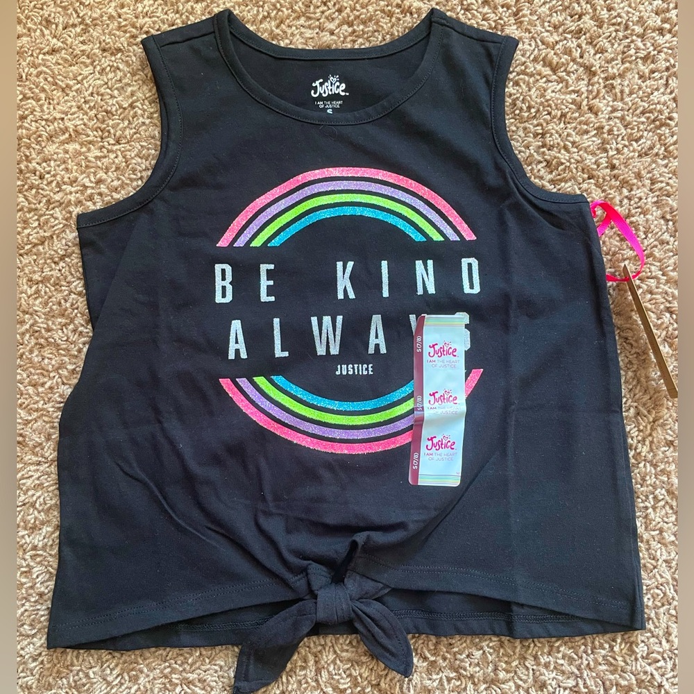 New Justice sleeveless girls top size S 7/8.